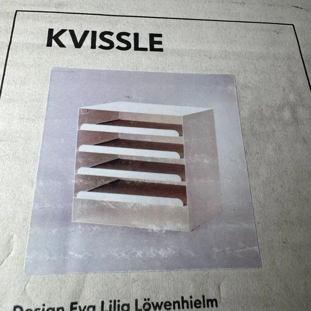 IKEA KVISSLE White Filing Letter Paper Organizer Desk Tray 701.980.31 - READ